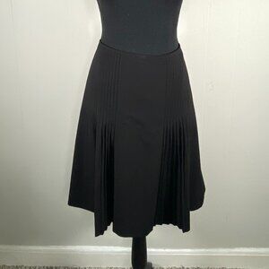 Worthington Works Pleated A-Line Dress Women's 18 Stretch Black Lined Casual